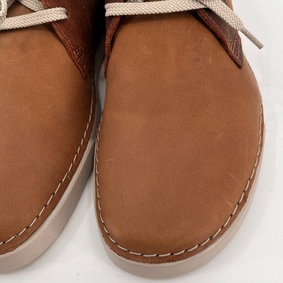 Clarks Gerald Low Size 10.5M Brown Suede Leather Lace-Up Mens Casual Shoe - Picture 5 of 14